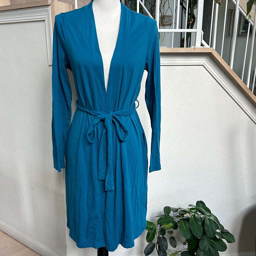 Bump in the night Teal Long Sleeve Cardigan/night dress